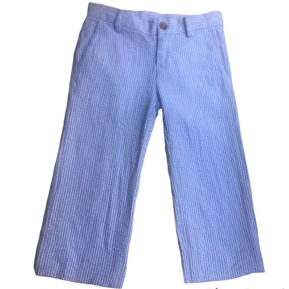 ⚓️ SOLD ⚓️ Janie and Jack Seersucker Stripe Pants - Picture 1 of 6